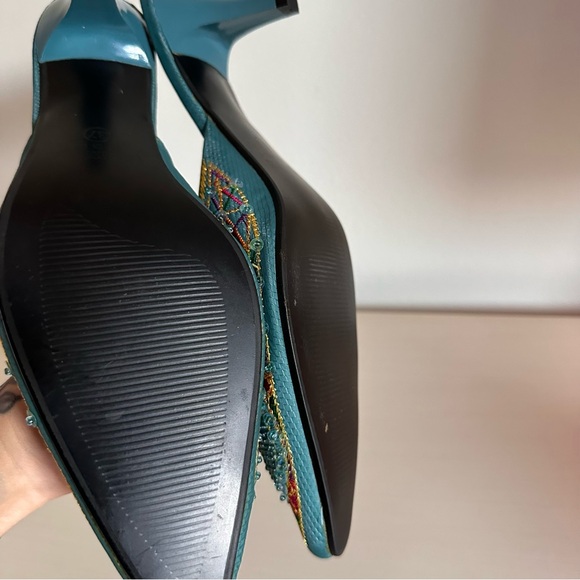 Yin xiang fen blue embroidered shoes - Picture 6 of 6